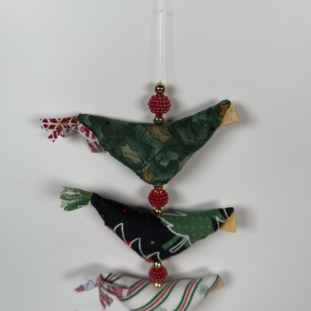 Handmade Prosperity 7‎ Chicken Hen Garland With Bell Beads Christmas Holiday B - Picture 3 of 3